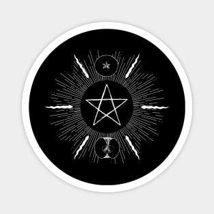 Pentagram star with serpents Magnet